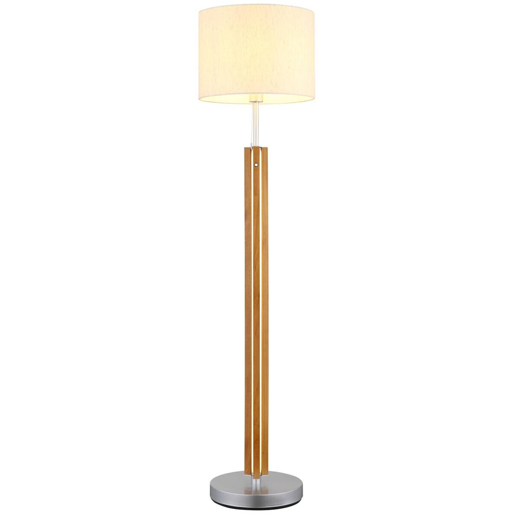 GLOBO Stehlampe TAUGUS 41730246
braun Opal natur Metall Textil H/D: ca. 145×35 cm 2 Brennstellen