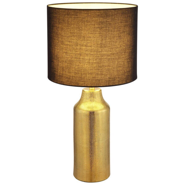 GLOBO Tischleuchte ELDEN 21736G
schwarz gold Keramik H/D: ca. 61x30,5 cm E27 1 Brennstellen