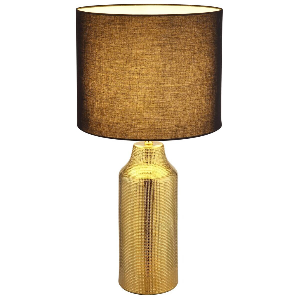 GLOBO Tischleuchte ELDEN 21736G
schwarz gold Keramik H/D: ca. 61×30,5 cm E27 1 Brennstellen