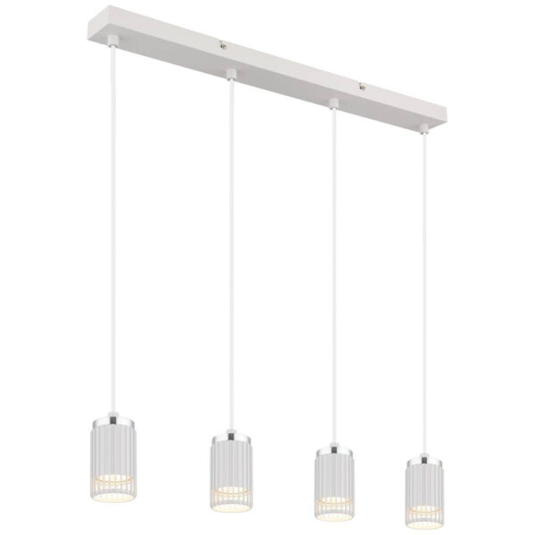 9007371509102 GLOBO Pendelleuchte
weiß Aluminium Metall B/H/T/L: ca. 6x115,5x60x60 cm GU10 4 Brennstellen