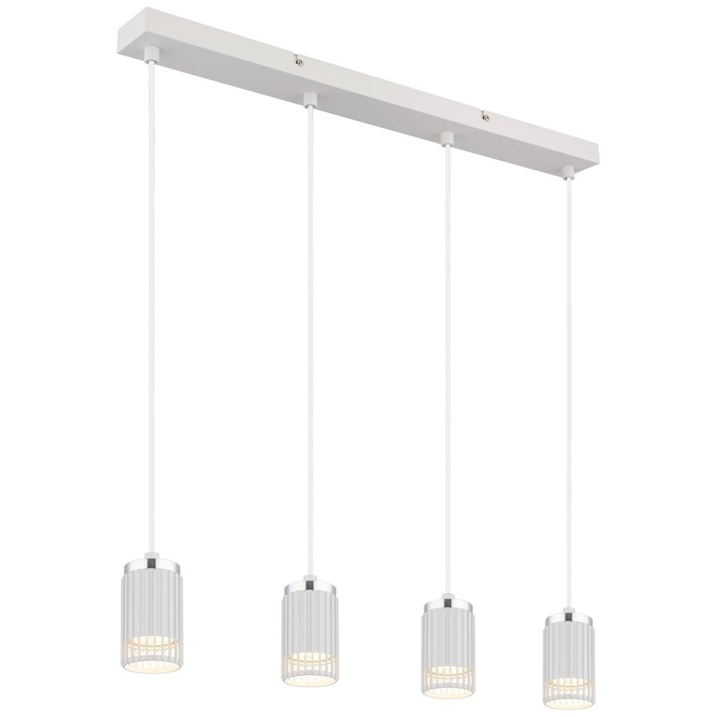 GLOBO Pendelleuchte
weiß Aluminium Metall B/H/T/L: ca. 6×115,5x60x60 cm GU10 4 Brennstellen
