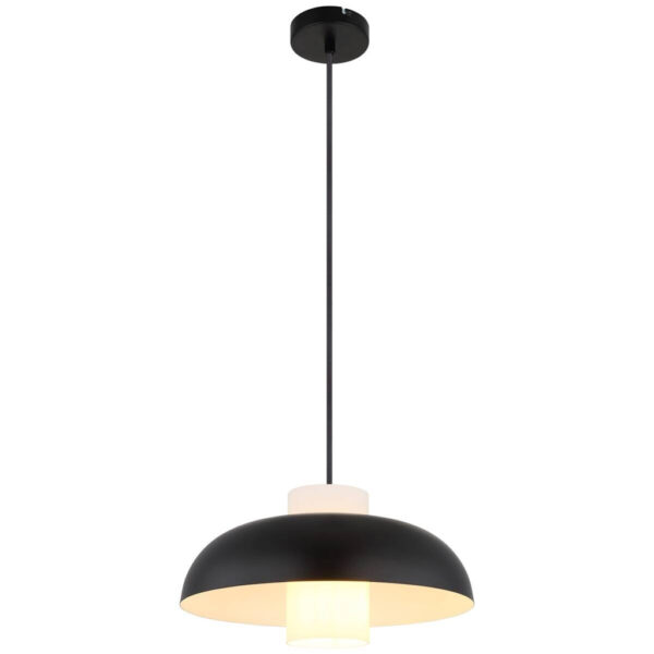 GLOBO Pendelleuchte Lowe
schwarz Metall H/D: ca. 120x38 cm E27 1 Brennstellen