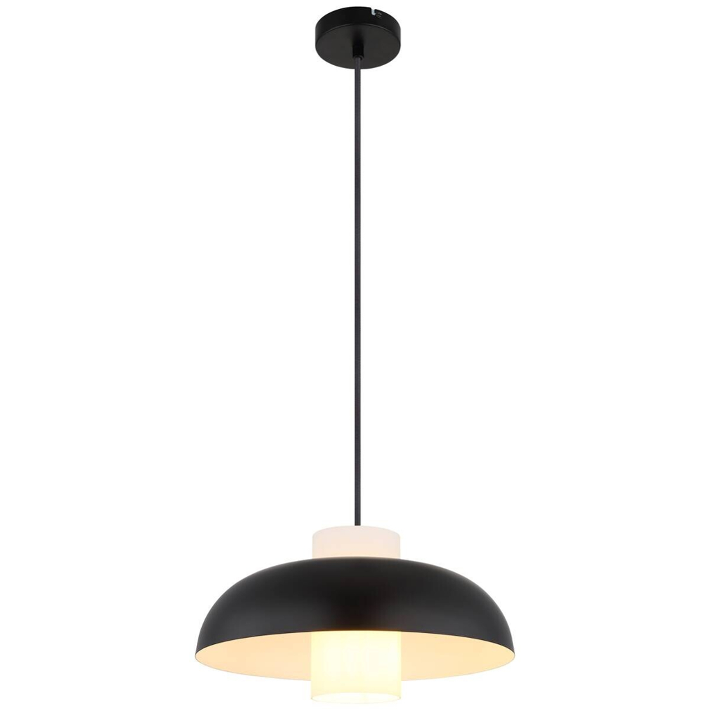 GLOBO Pendelleuchte Lowe
schwarz Metall H/D: ca. 120×38 cm E27 1 Brennstellen