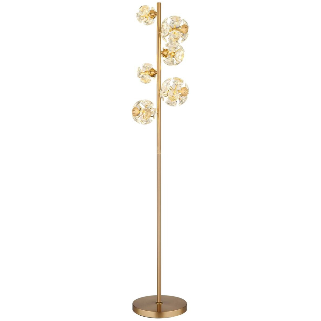 GLOBO Stehlampe
klar gold Metall B/H/T/L: ca. 36x155x28x28 cm 1 Brennstellen