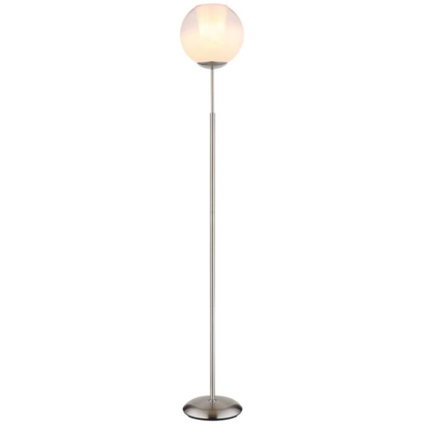 GLOBO Stehlampe BARRY 15749NS
nickel Opal Metall H/D: ca. 154,5x25 cm E27 1 Brennstellen