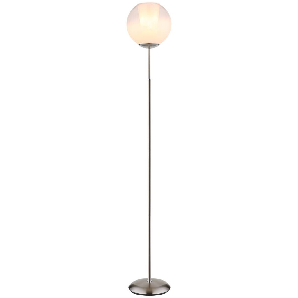 GLOBO Stehlampe BARRY 15749NS
nickel Opal Metall H/D: ca. 154,5×25 cm E27 1 Brennstellen