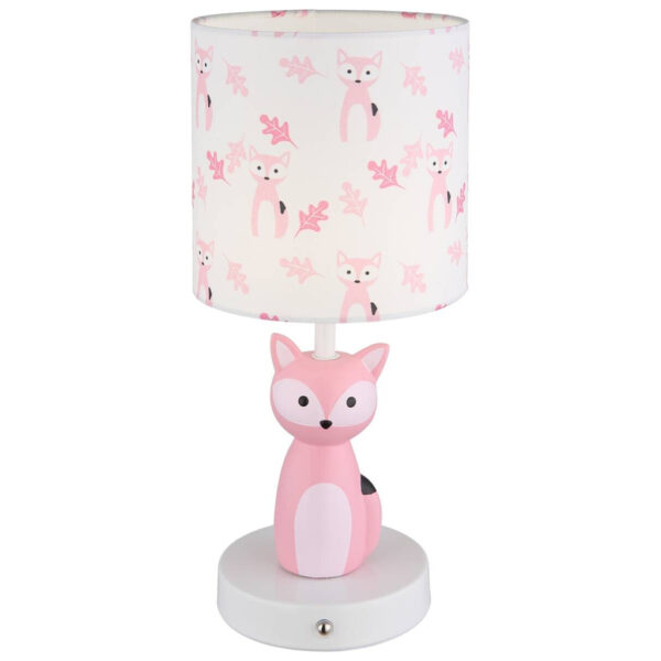 9007371512058 GLOBO Tischleuchte
pink weiß Textil Metall Keramik H/D: ca. 33,5x15 cm 1 Brennstellen