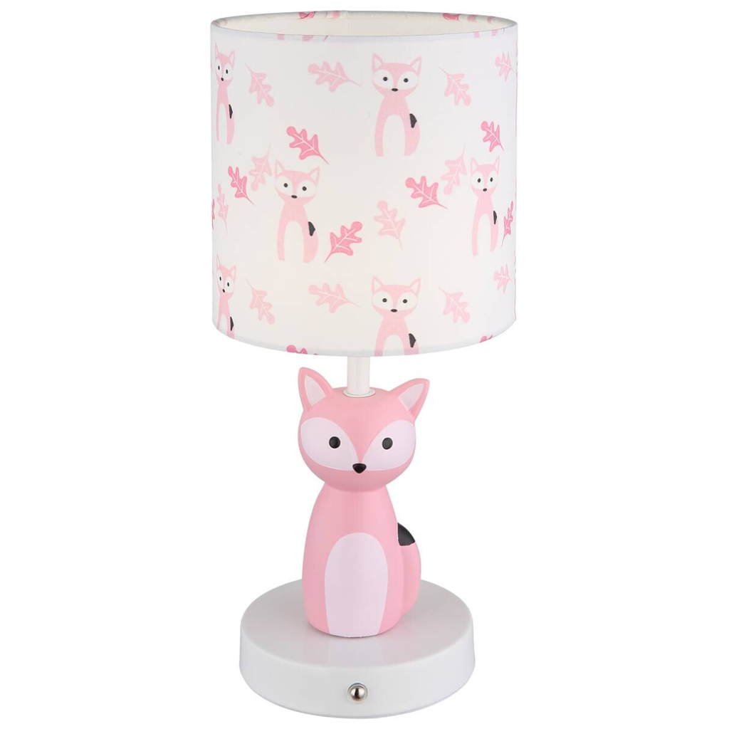 GLOBO Tischleuchte
pink weiß Textil Metall Keramik H/D: ca. 33,5×15 cm 1 Brennstellen