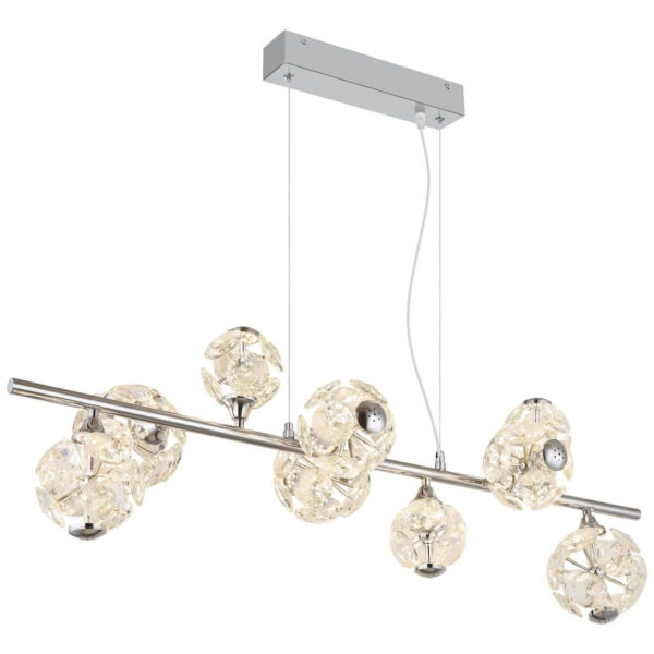 GLOBO Pendelleuchte
klar Chrom Metall B/H/T/L: ca. 36x120x86,6x86,6 cm 1 Brennstellen