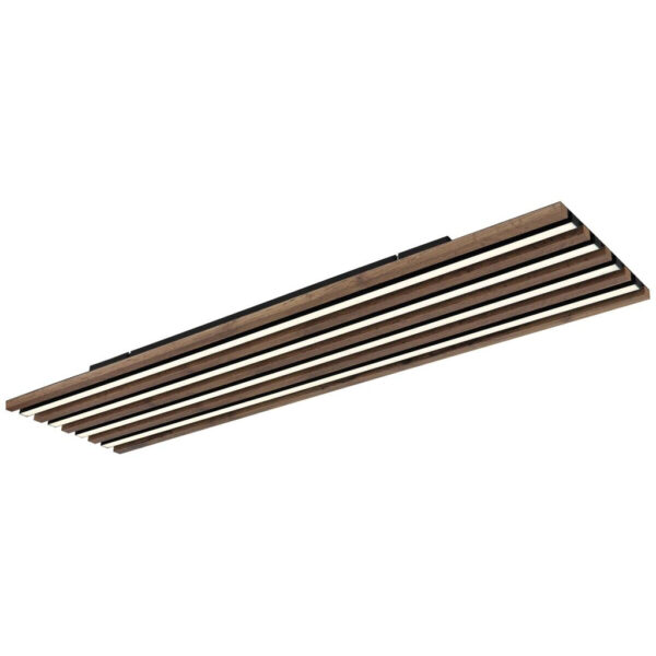 GLOBO LED-Deckenleuchte HAYDEN 67347D5CCT schwarz MDF Metall Kunststoff B/H/L: ca. 30x6x120 cm 1 Brennstellen