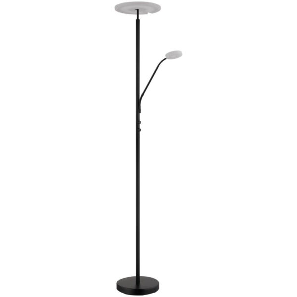 GLOBO Stehlampe
mattschwarz Satiniert Metall Acryl H/D: ca. 180x30 cm 2 Brennstellen