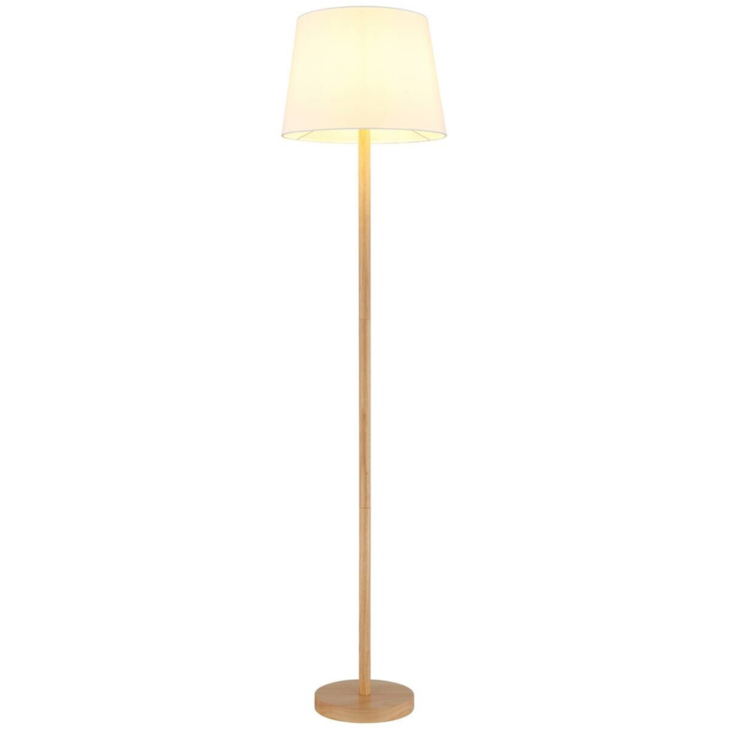 GLOBO Stehlampe JORIS 40100146
weiß schwarz braun Metall Textil H/D: ca. 151×35 cm 1 Brennstellen