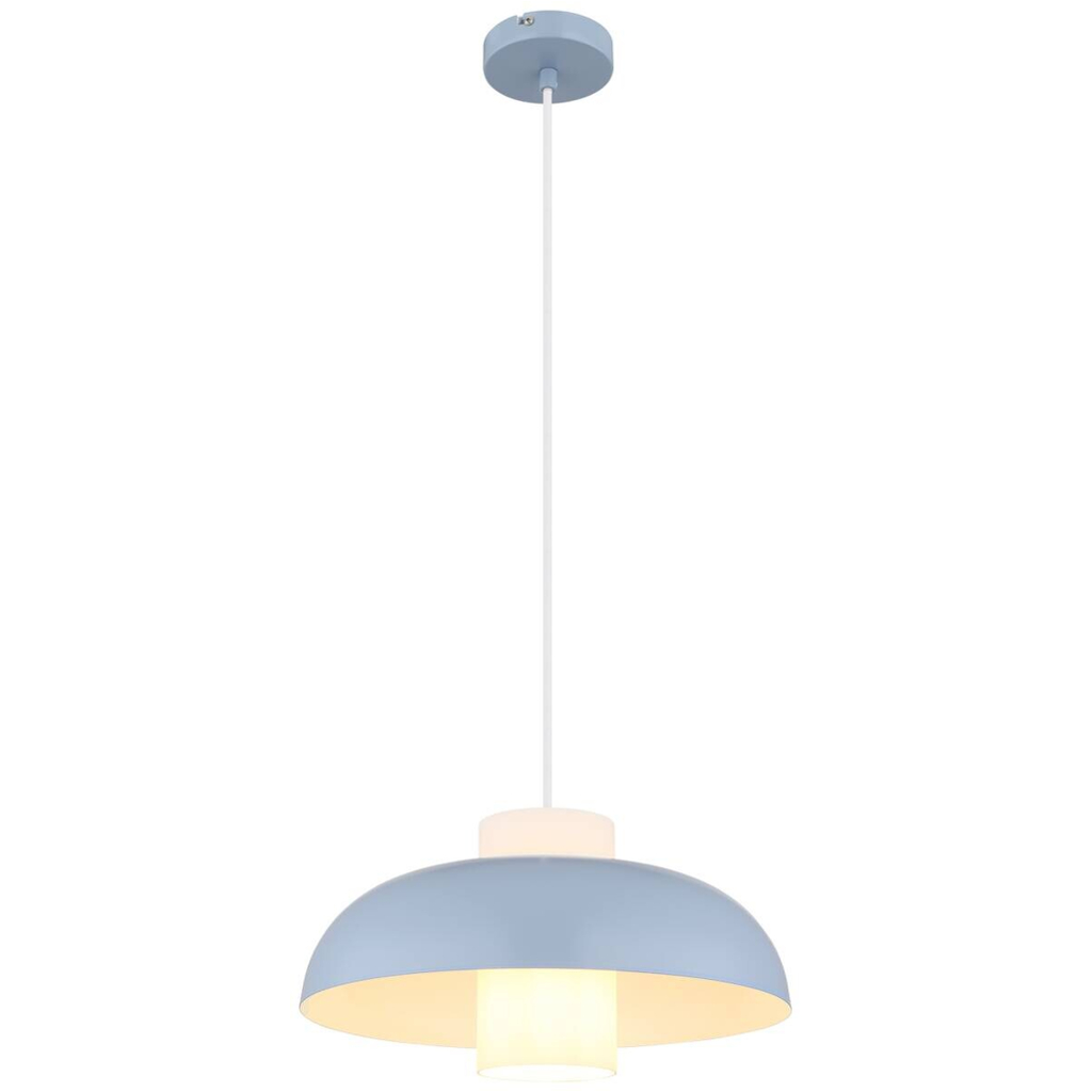 GLOBO Pendelleuchte Lowe
blau Metall H/D: ca. 120×38 cm E27 1 Brennstellen