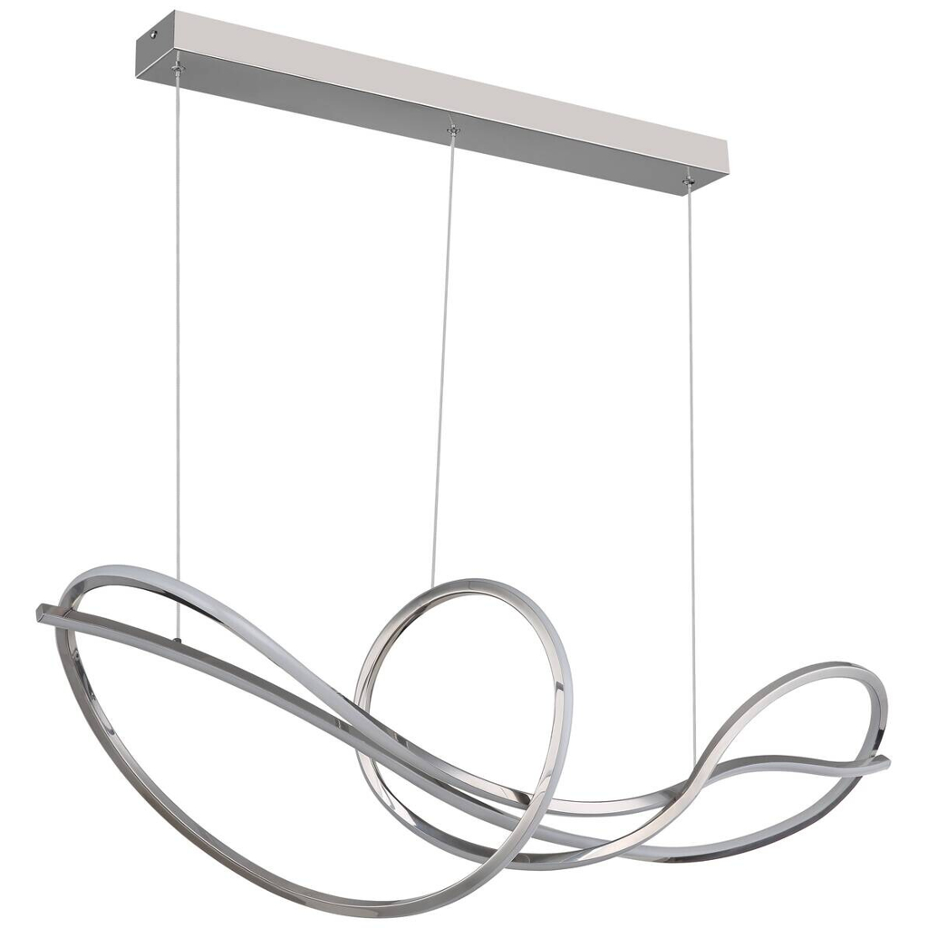 GLOBO Pendelleuchte
Chrom Opal Edelstahl Metall B/H/T: ca. 110x120x33 cm 1 Brennstellen