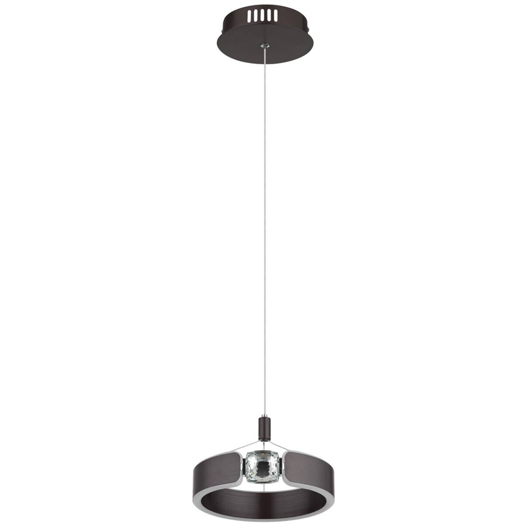 GLOBO LED-Pendelleuchte bronze Opal Metall Acryl H/L: ca. – verschiedene Größen
