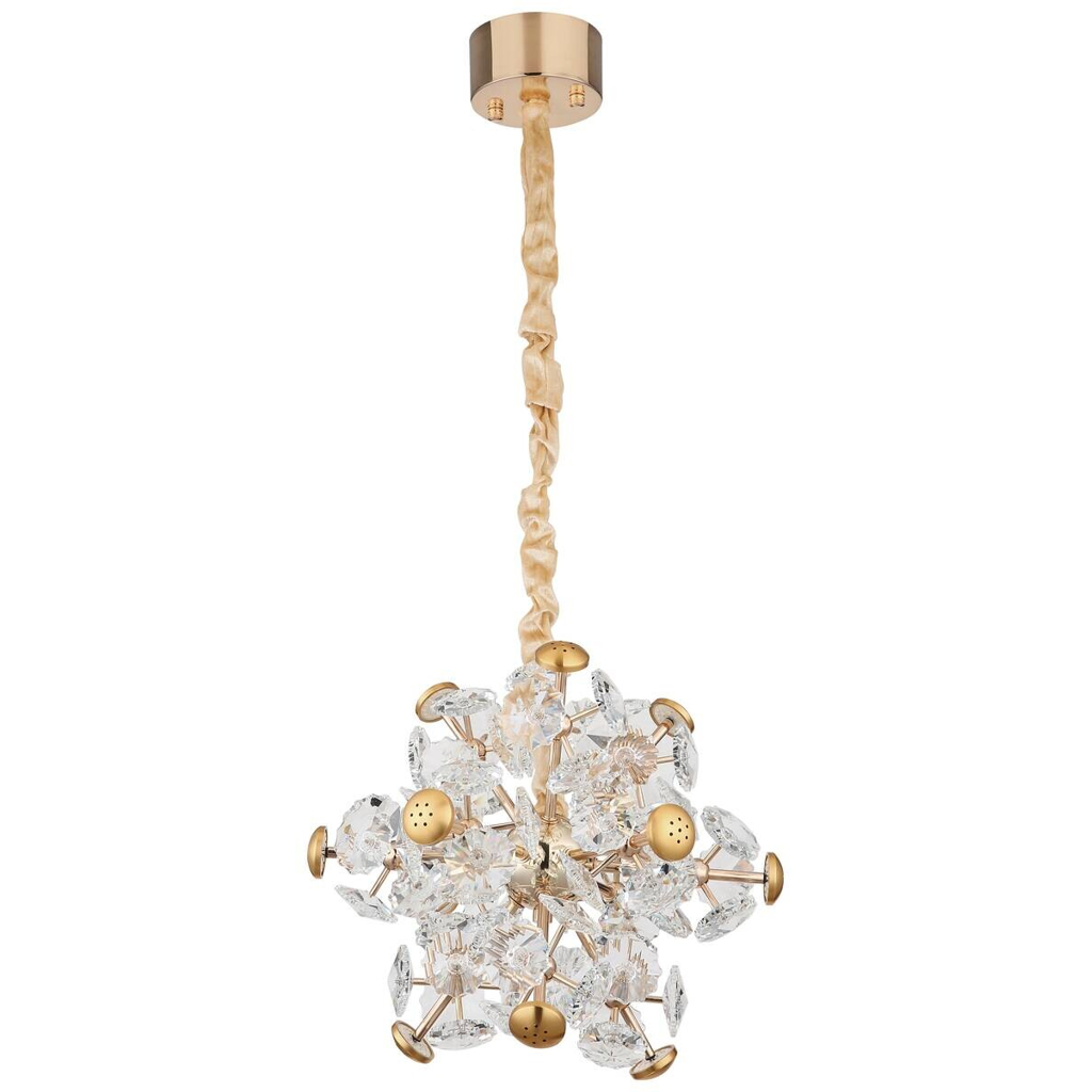 GLOBO Pendelleuchte
gold klar Metall Glas H/D: ca. 120×40 cm 1 Brennstellen
