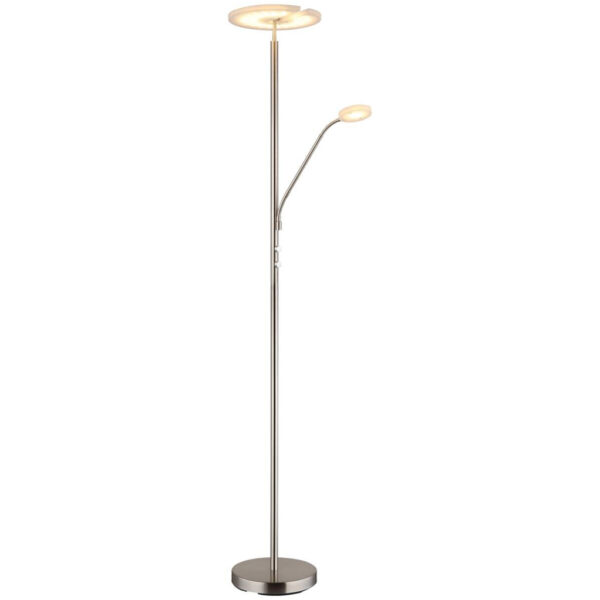 GLOBO Deckenfluter
Satiniert nickel matt Acryl Metall H/D: ca. 180x30 cm 1 Brennstellen