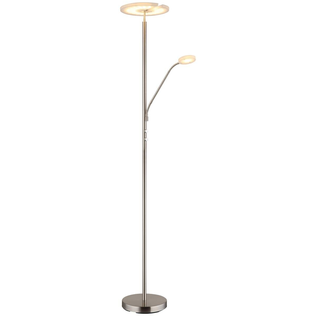 GLOBO Deckenfluter
Satiniert nickel matt Acryl Metall H/D: ca. 180×30 cm 1 Brennstellen