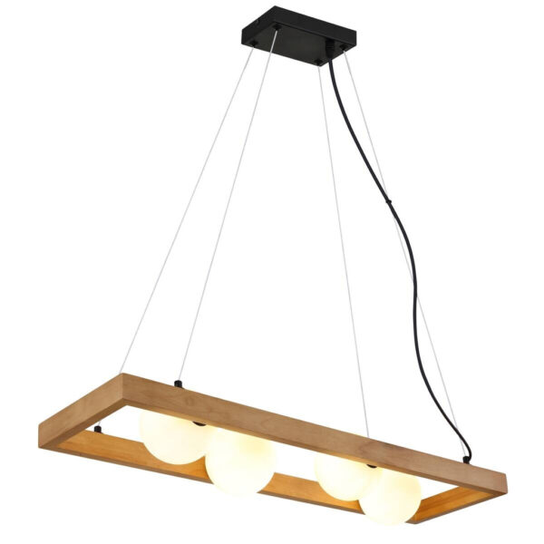 GLOBO Pendelleuchte
Opal schwarz Glas Metall B/H/T: ca. 24x150x84 cm G9 4 Brennstellen