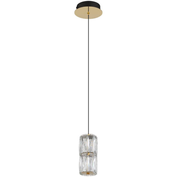 GLOBO Pendelleuchte
gold mattschwarz klar Metall Glas H/D: ca. 150x14 cm 1 Brennstellen