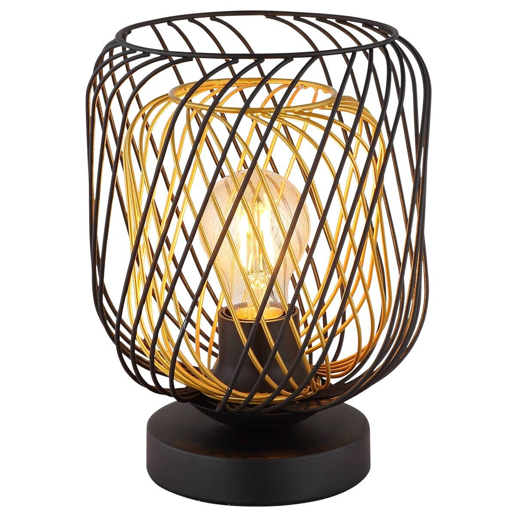GLOBO Tischleuchte DICHTI 15965TS
schwarz Metall H/D: ca. 24,5×18 cm E27 1 Brennstellen