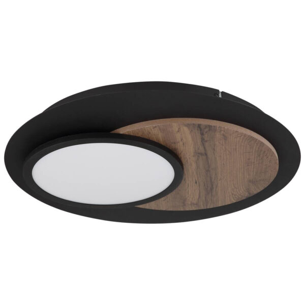 GLOBO Deckenleuchte mattschwarz Opal MDF Metall H/D: ca. 5,6x48 cm 1 Brennstellen GLOBO Deckenleuchte mattschwarz Opal MDF Metall H/D: ca. 5,6x48 cm 1 Brennstellen