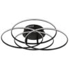 GLOBO Deckenleuchte mattschwarz Opal Metall Aluminium H/D: ca. 11,4x51,5 cm 1 Brennstellen