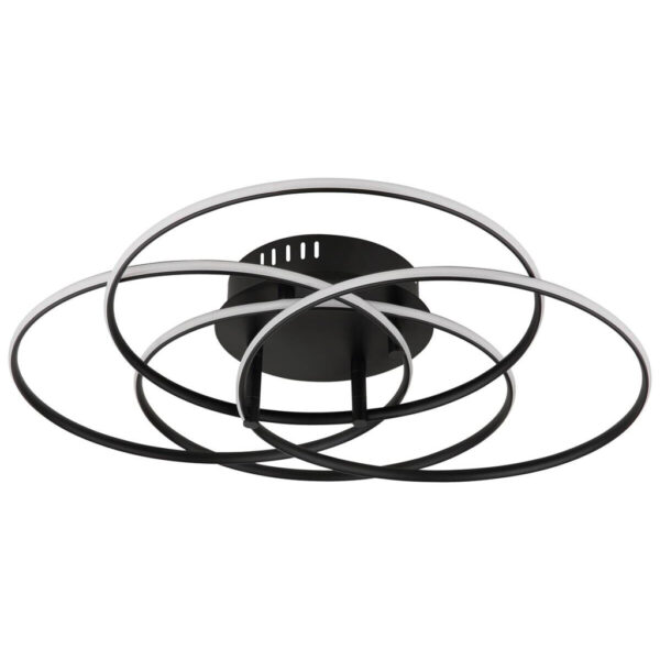 GLOBO Deckenleuchte mattschwarz Opal Metall Aluminium H/D: ca. 11,4x51,5 cm 1 Brennstellen