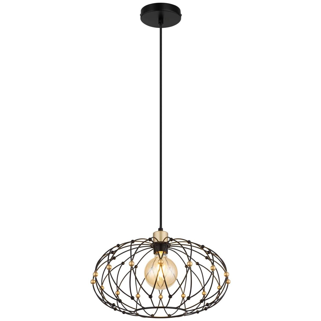 GLOBO Pendelleuchte
mattschwarz Metall H/D: ca. 150×40 cm E27 1 Brennstellen