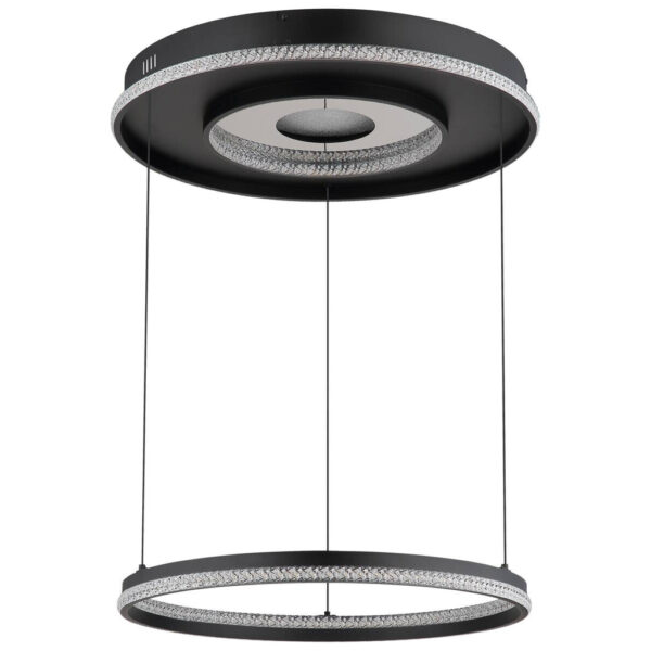 GLOBO Pendelleuchte
mattschwarz klar Metall Aluminium H/D: ca. 120x60 cm 1 Brennstellen