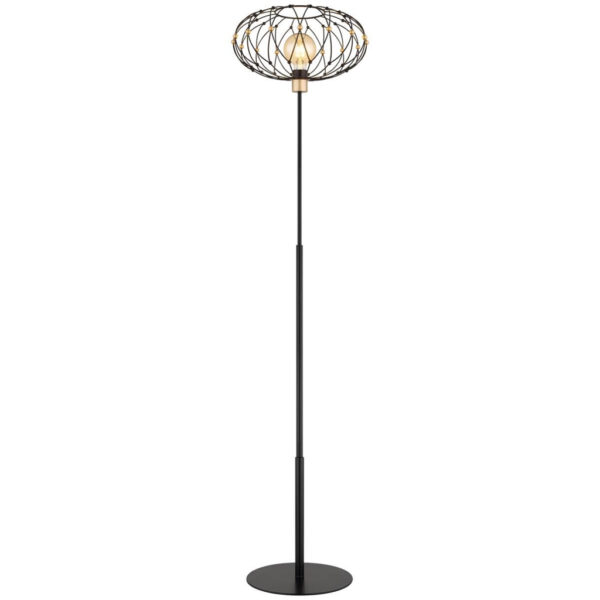 9007371525935 GLOBO Stehlampe
mattschwarz Metall H/D: ca. 162x40 cm E27 1 Brennstellen