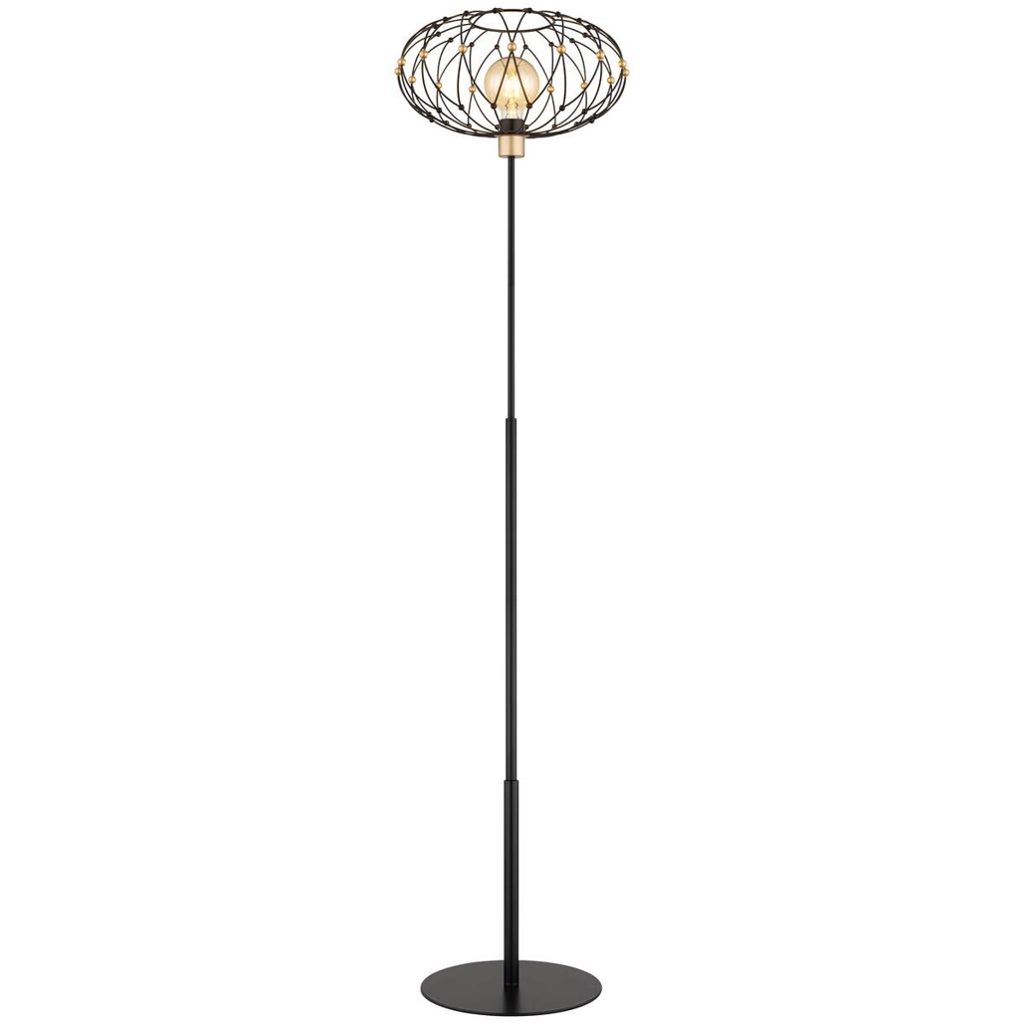 GLOBO Stehlampe
mattschwarz Metall H/D: ca. 162×40 cm E27 1 Brennstellen