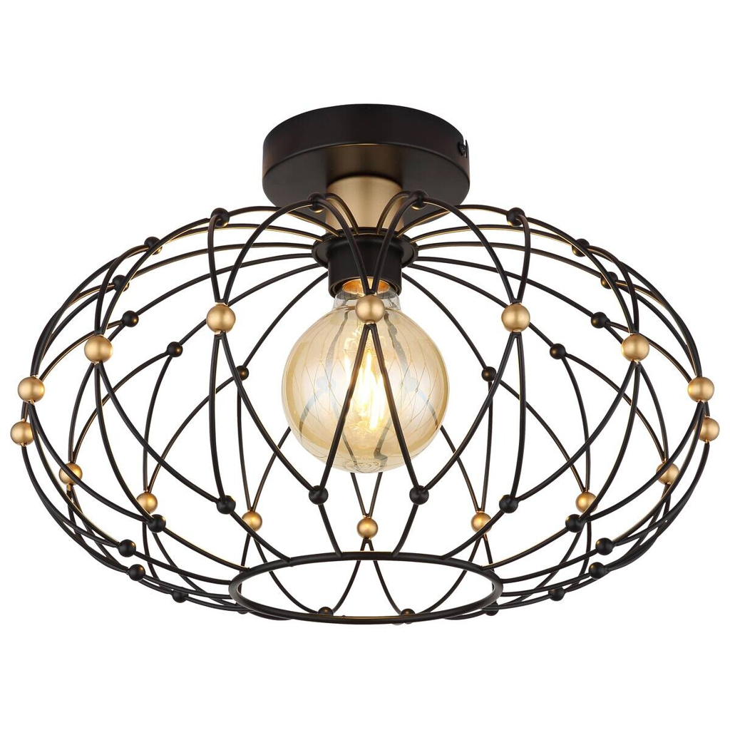 GLOBO Deckenleuchte mattschwarz Metall H/D: ca. 25x40 cm 1 Brennstellen
