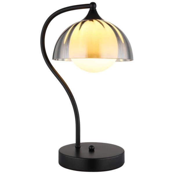 GLOBO Tischleuchte EVA 50200108
Rauch schwarz Opal Glas Metall B/H/L: ca. 24,5x39,5x20 cm G9 1 Brennstellen