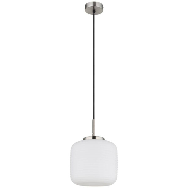 GLOBO Pendelleuchte
nickel matt schwarz Opal Metall Glas H/D: ca. 130x24 cm 1 Brennstellen