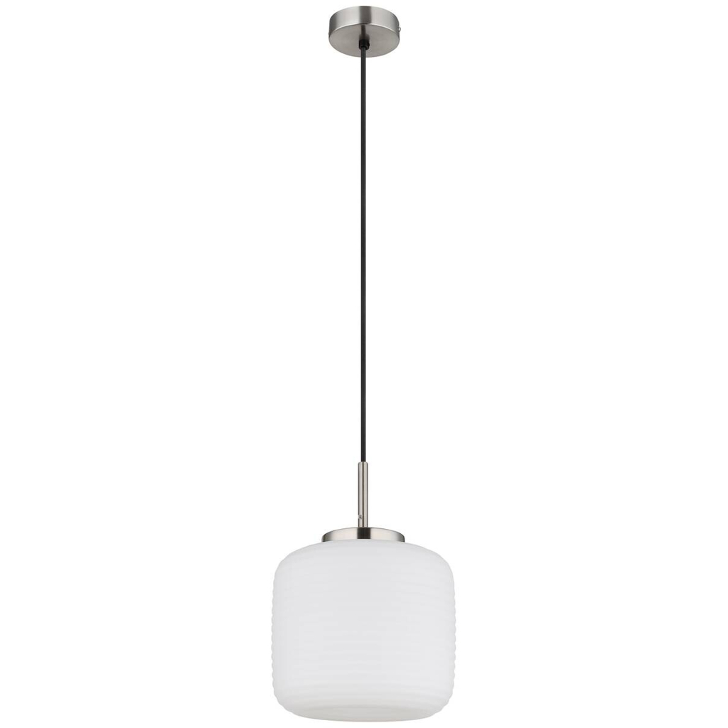 GLOBO Pendelleuchte
nickel matt schwarz Opal Metall Glas H/D: ca. 130×24 cm 1 Brennstellen