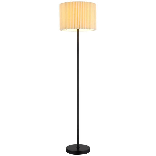 GLOBO Stehlampe natur mattschwarz Metall Textil H/D: ca. 152x38 cm E27 1 Brennstellen GLOBO Stehlampe natur mattschwarz Metall Textil H/D: ca. 152x38 cm E27 1 Brennstellen
