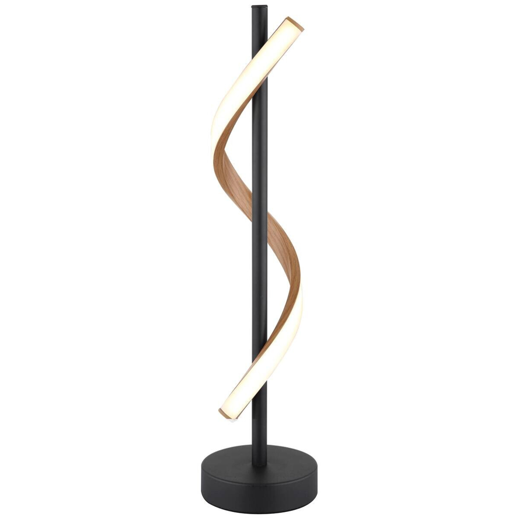 GLOBO LED-Tischleuchte
dunkelbraun mattschwarz Opal Metall PVC Kunststoff H/D: ca. 49,3×15,5 cm 1 Brennstellen
