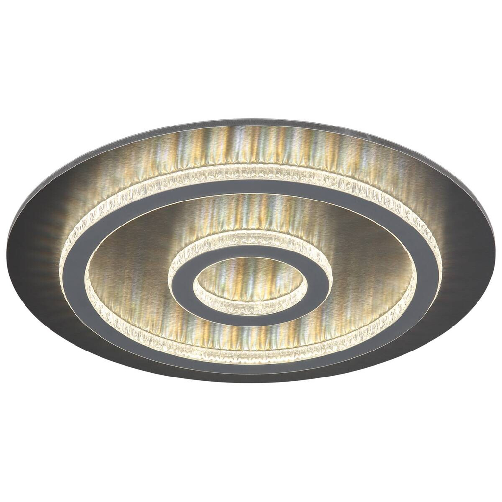 GLOBO LED-Deckenleuchte mattschwarz anthrazit hellgrau Kunststoff Metall H/D: ca. 5,5x45 cm 1 Brennstellen
