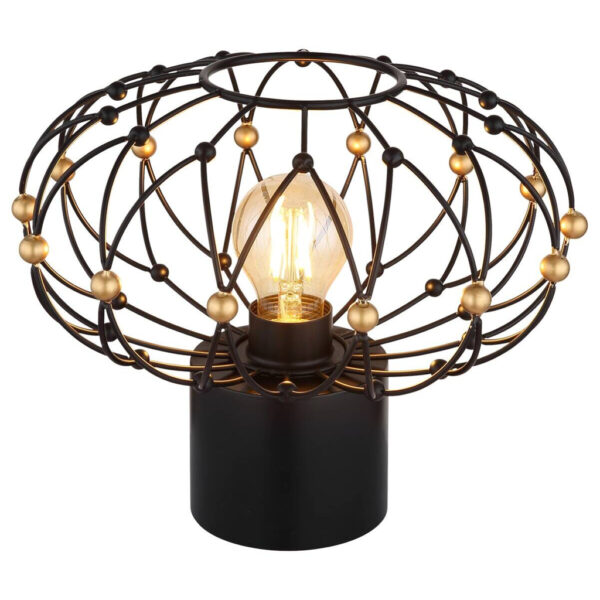 GLOBO Tischleuchte
mattschwarz Metall H/D: ca. 25x28 cm E27 1 Brennstellen