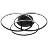 GLOBO Deckenleuchte Opal mattschwarz Metall Aluminium H/D: ca. 9,4x45,6 cm 1 Brennstellen