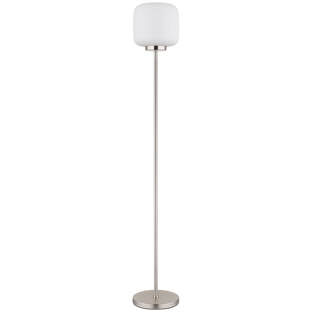 GLOBO Stehlampe
nickel matt Opal schwarz Glas Metall H/T/D: ca. 157x36x24 cm 1 Brennstellen