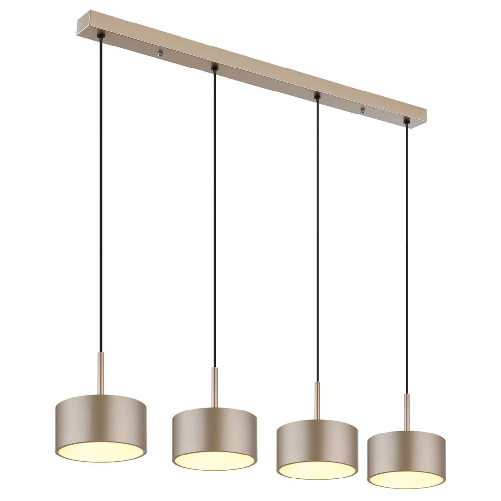 GLOBO LED-Hängeleuchte
anthrazit mattschwarz champagner Kunststoff Metall B/H/L: ca. 15x150x86 cm 1 Brennstellen