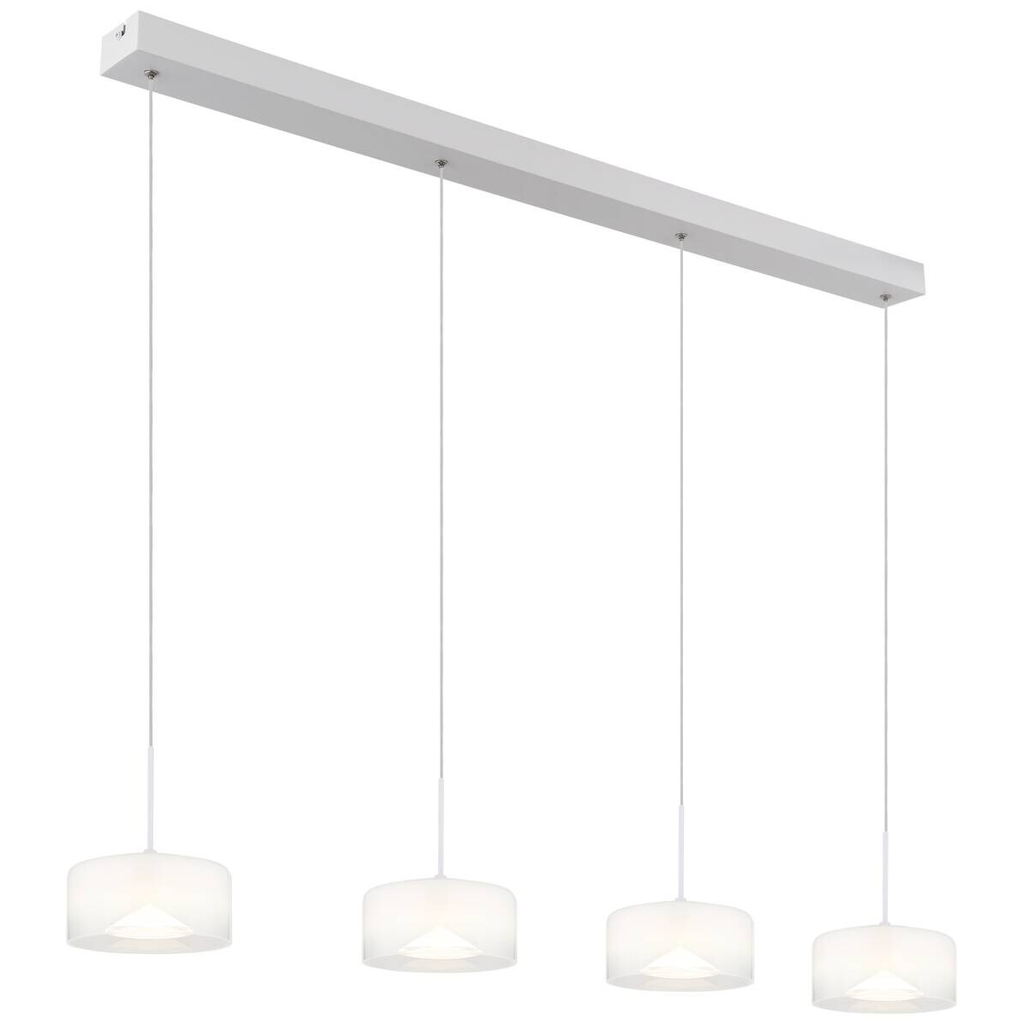 GLOBO Pendelleuchte
weiß Opal Glas Metall B/H/T/L: ca. 15x150x105x105 cm 1 Brennstellen