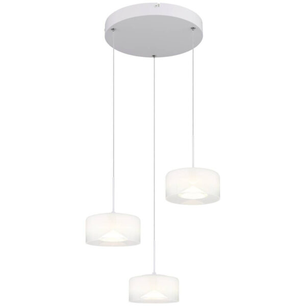 9007371533312 GLOBO Pendelleuchte
weiß Opal Metall Glas H/D: ca. 150x40 cm 1 Brennstellen