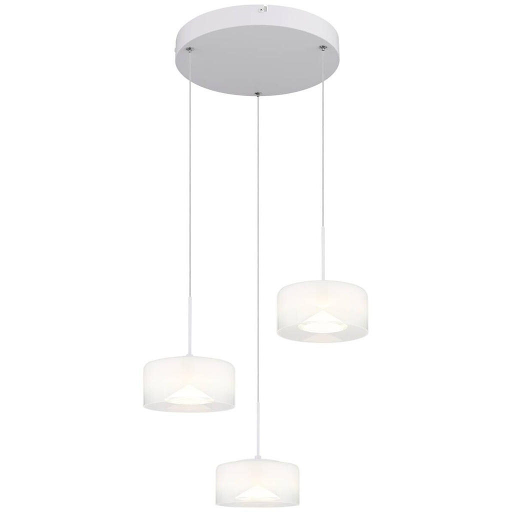 GLOBO Pendelleuchte
weiß Opal Metall Glas H/D: ca. 150×40 cm 1 Brennstellen