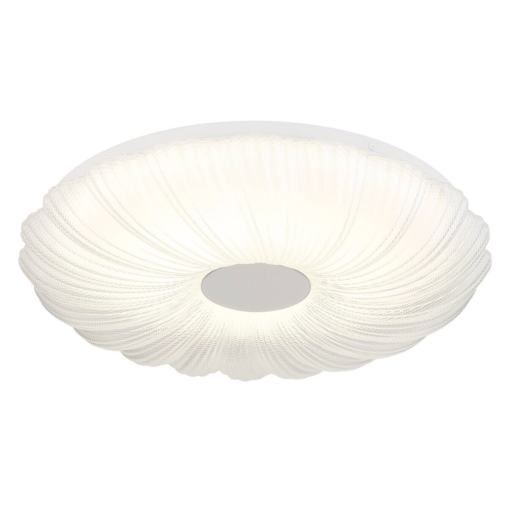 GLOBO Deckenleuchte weiß Satiniert Opal Metall Kunststoff H/D: ca. 7x38 cm 1 Brennstellen