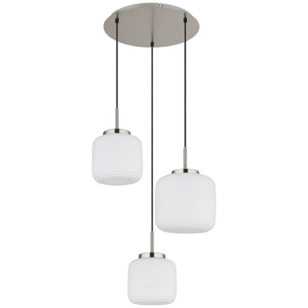 GLOBO Pendelleuchte
Opal schwarz nickel matt Glas Metall H/D: ca. 130x52,5 cm 3 Brennstellen