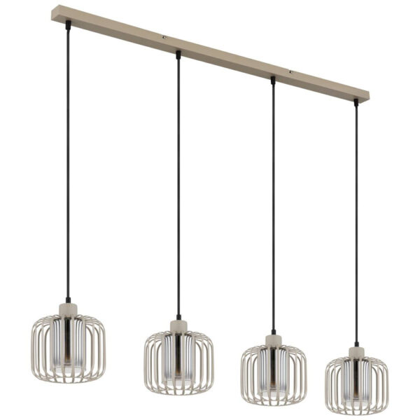 9007371533619 GLOBO Pendelleuchte
Metall B/H/T/L: ca. 18x120x108x108 cm E27 4 Brennstellen