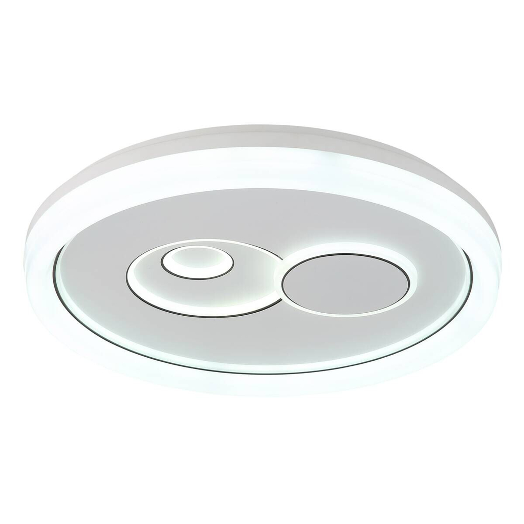 GLOBO LED-Deckenleuchte weiß silber Metall Kunststoff B/D: ca. 7x48 cm